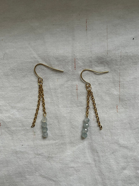 Viseće naušnice s poludragim kamenom