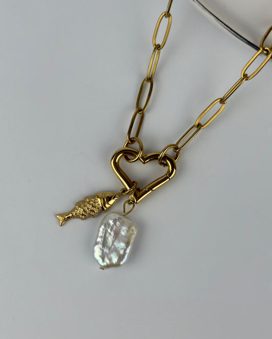 Privjesak - pravokutni riječni biser