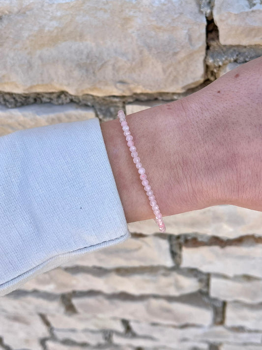 Rose quartz narukvica