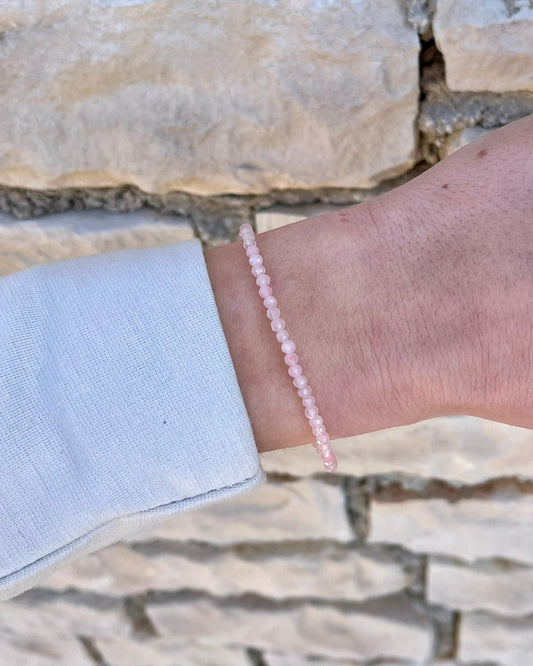 Rose quartz narukvica