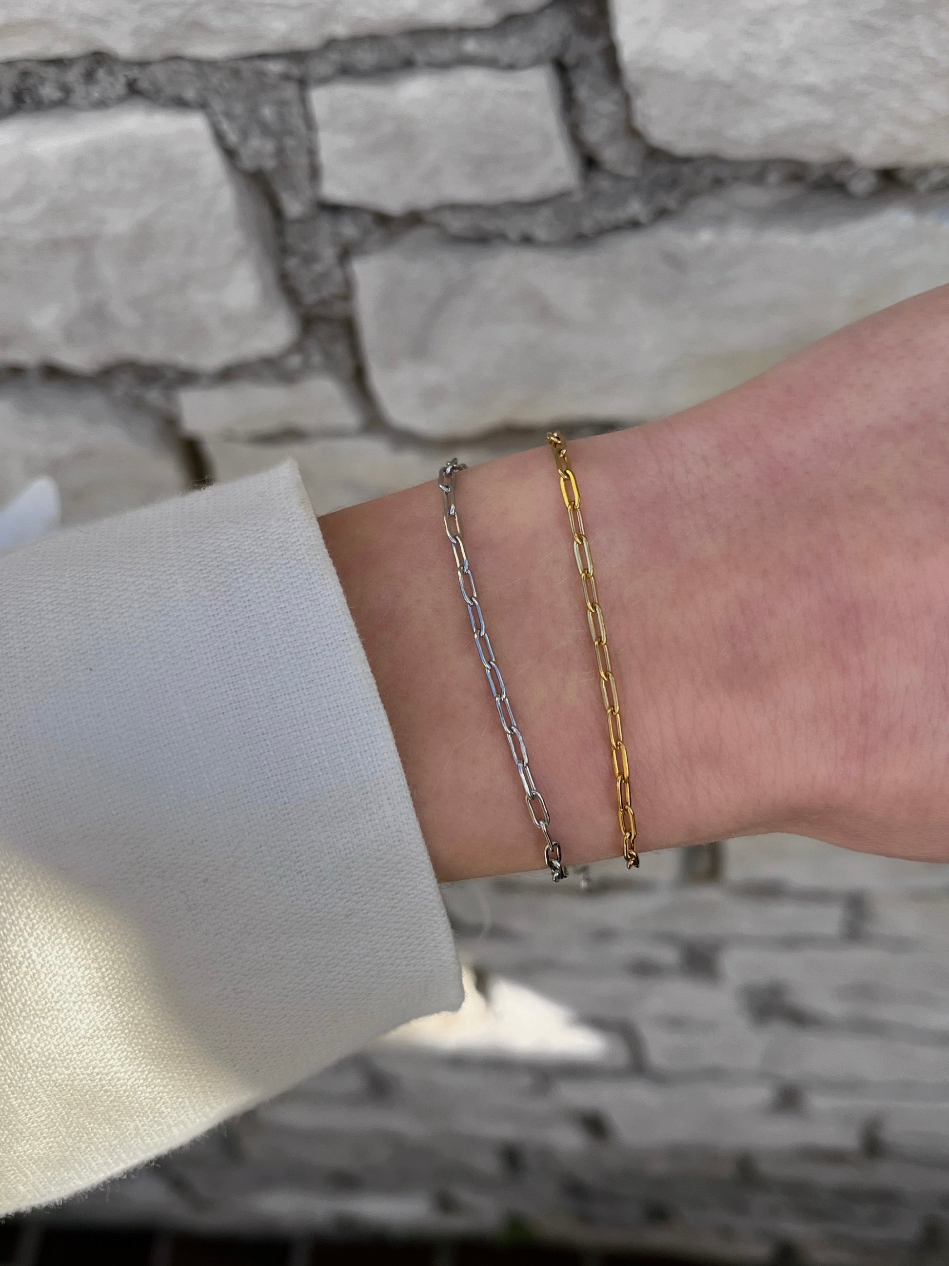 mini paperclip narukvica