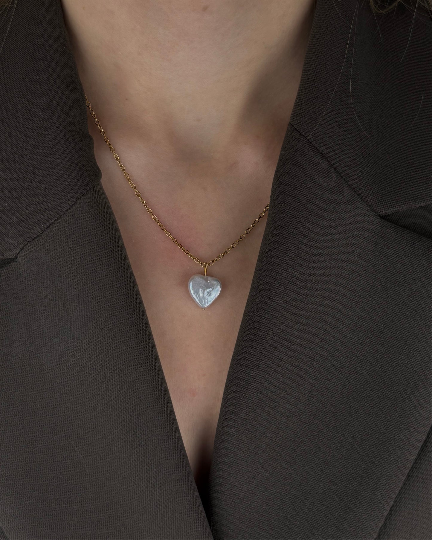 Privjesak - riječni biser srce