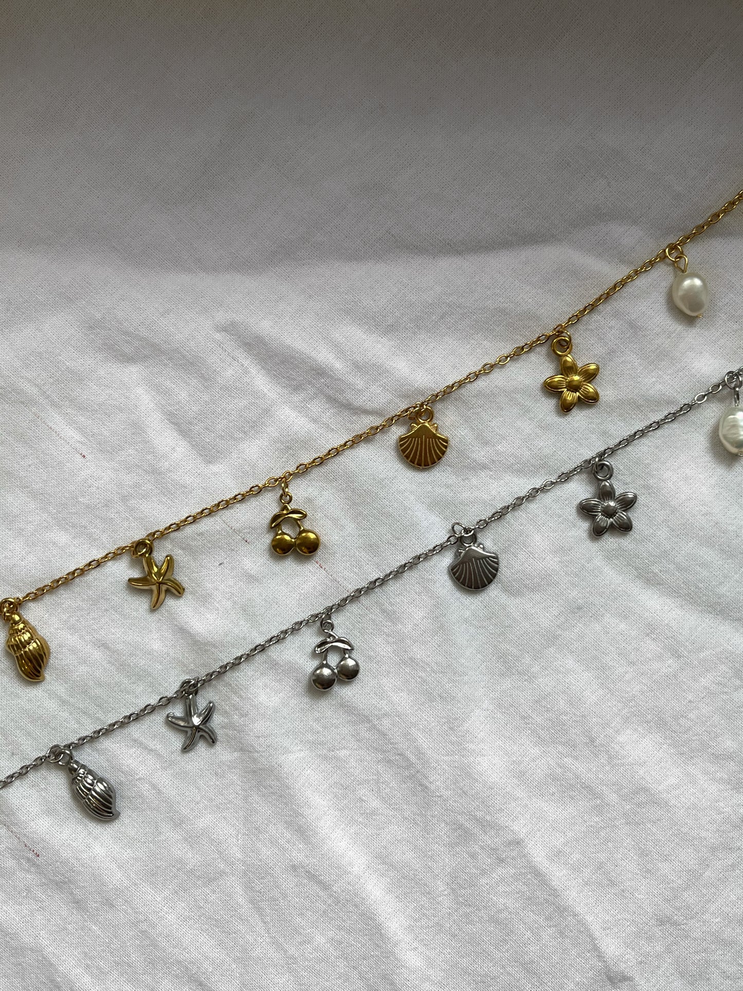 Anklet with summer charms