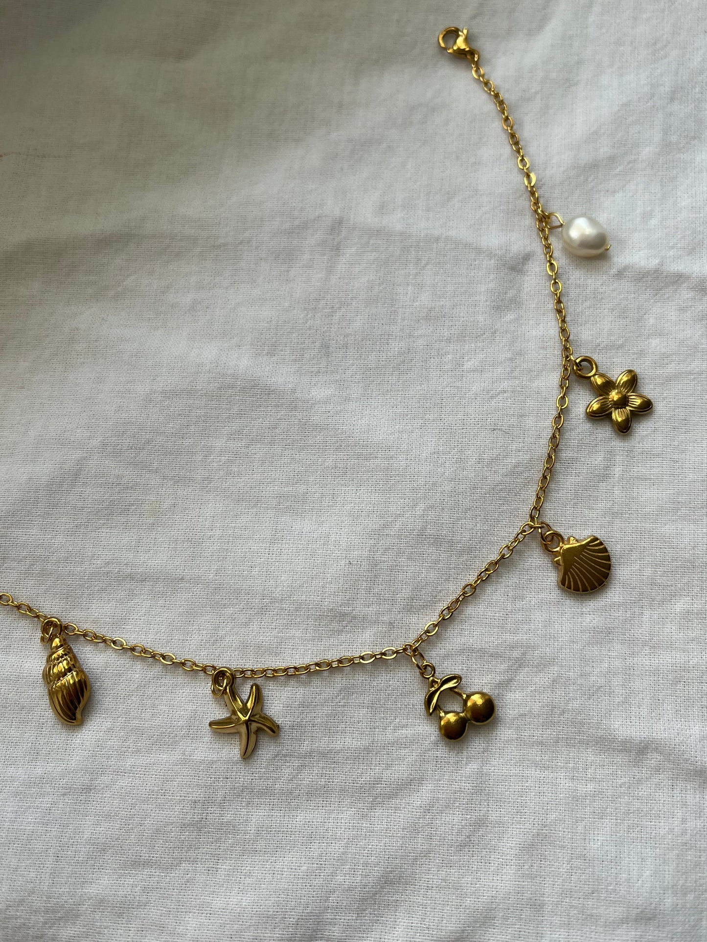 Anklet with summer charms