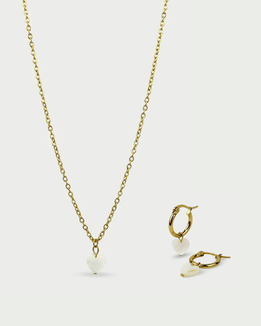 Hearts set - ogrlica, naušnice