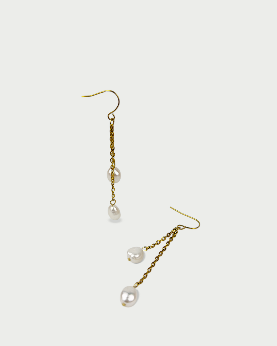 Viseće naušnice s dva bisera