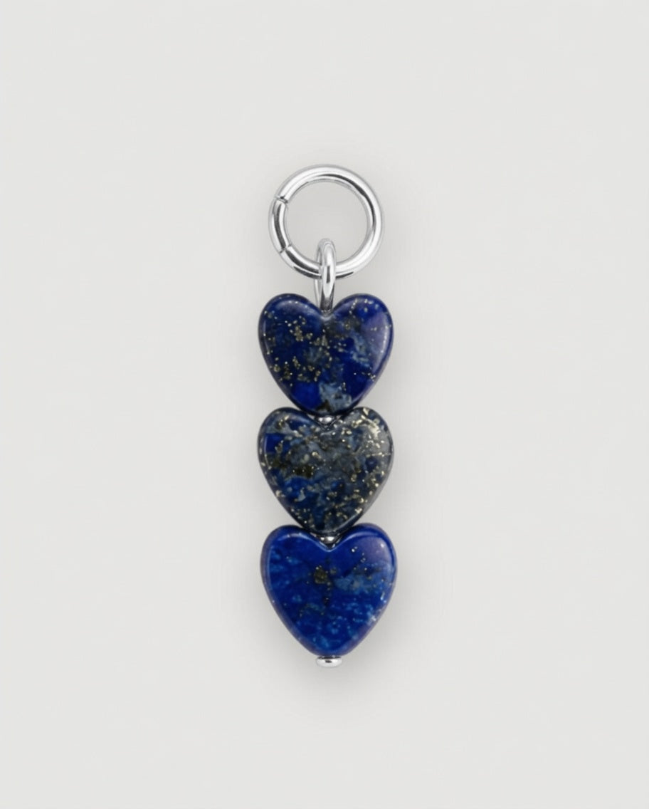 Pendant - lapis lazuli hearts